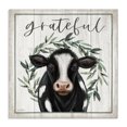 thumbnail image 1 of Stupell Industries Rustic Lodge Grateful Phrase Cow Canvas Art, 36 x 36, by Elizabeth Tyndall, 1 of 7