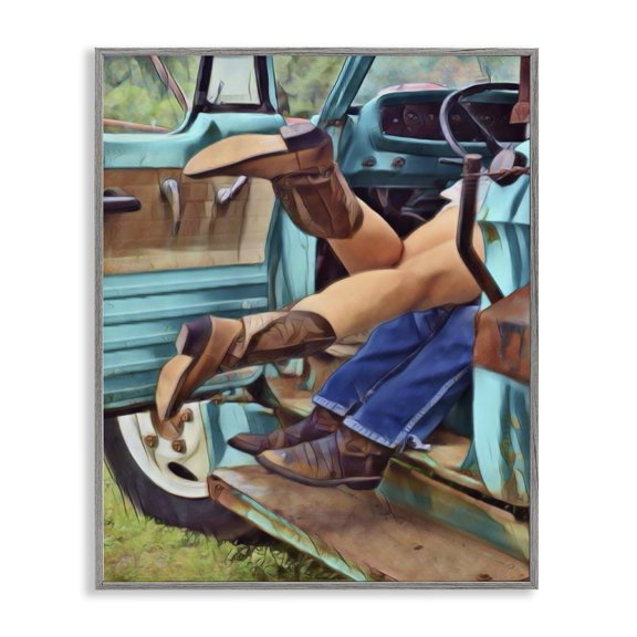 Stupell Industries Rustic Lodge Gray Framed Giclee Art, 16 x 20, by Jesse Keith
