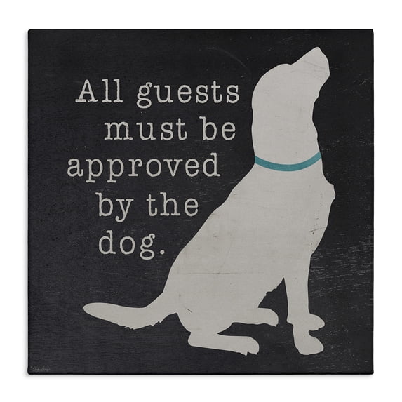 Stupell Industries Rustic Lodge Guests Approved by Dog Canvas Art, 17 x 17, by Gigi Louise