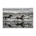 thumbnail image 1 of Stupell Industries Rustic Lodge Horses Splashing in Riverbank Canvas Art, 45 x 30, by PHBurchett, 1 of 8