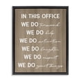 thumbnail image 1 of Stupell Industries Rustic Lodge In This Office Motivational Black Floating Frame Canvas Art, 17 x 21, by Lil' Rue, 1 of 8