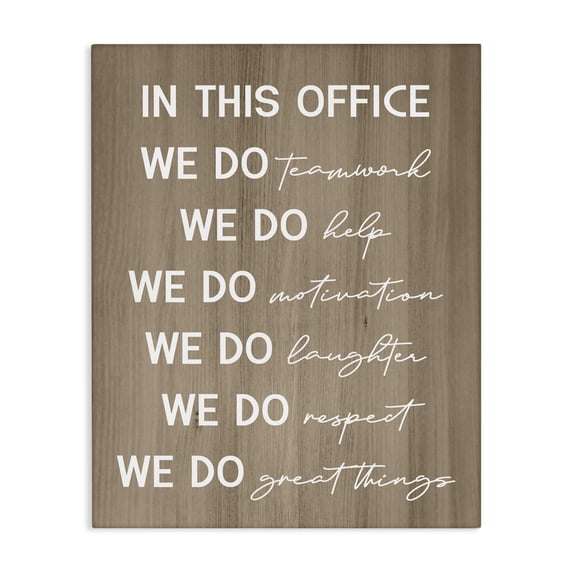 Stupell Industries Rustic Lodge In This Office Motivational Canvas Art, 16 x 20, by Lil' Rue