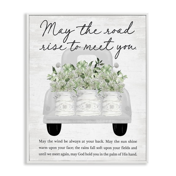 Stupell Industries Rustic Lodge Inspirational Spring Phrase White Framed Giclee Art, 11 x 14, by Lettered and Lined