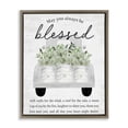 thumbnail image 1 of Stupell Industries Rustic Lodge Inspiring Blessed Phrase Brown Floating Frame Canvas Art, 17 x 21, by Lettered and Lined, 1 of 8