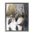 thumbnail image 1 of Stupell Industries Rustic Lodge Lake View Herons Gray Floating Frame Canvas Art, 17 x 21, by Ray Powers, 1 of 8