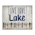 thumbnail image 1 of Stupell Industries Rustic Lodge Live Love Lake Oars Canvas Art, 20 x 16, by Kim Allen, 1 of 7