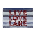 thumbnail image 1 of Stupell Industries Rustic Lodge Live Love Lake Striped Canvas Art, 24 x 16, by SD Graphics Studio, 1 of 8