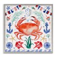 thumbnail image 1 of Stupell Industries Rustic Lodge Maritime Crab Pattern Gray Framed Giclee Art, 17 x 17, by Farida Zaman, 1 of 6