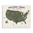 thumbnail image 1 of Stupell Industries Rustic Lodge National Parks Map Diagram Canvas Art, 30 x 24, by Lil' Rue, 1 of 7