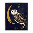 thumbnail image 1 of Stupell Industries Rustic Lodge Owl & Moon Forest Black Floating Frame Canvas Art, 17 x 21, by Michelle Ingari Designs, 1 of 8