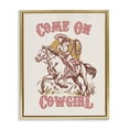 thumbnail image 1 of Stupell Industries Rustic Lodge Pastel Come On Cowgirl Gold Floating Frame Canvas Art, 25 x 31, by Victoria Barnes, 1 of 8