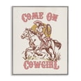 thumbnail image 1 of Stupell Industries Rustic Lodge Pastel Come On Cowgirl Gray Framed Giclee Art, 11 x 14, by Victoria Barnes, 1 of 8