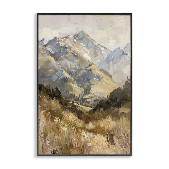Stupell Industries Rustic Lodge Rugged Valley View Black Framed Giclee Art, 20 x 30, by Petals Prints Design