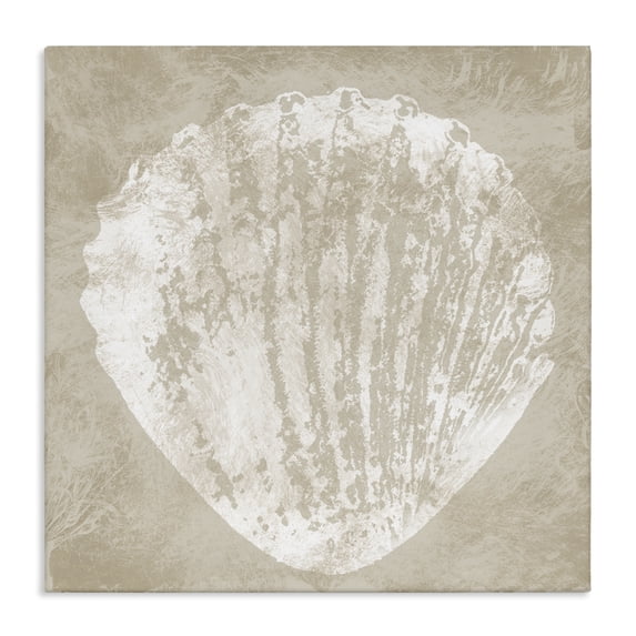 Stupell Industries Rustic Lodge Rustic Distressed Seashell Canvas Art, 30 x 30, by Carol Robinson