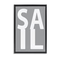 thumbnail image 1 of Stupell Industries Rustic Lodge Sail Word on Grey Black Floating Frame Canvas Art, 21 x 31, by Jamie MacDowell, 1 of 8