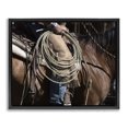 thumbnail image 1 of Stupell Industries Rustic Lodge Southwestern Cowboy & Lasso Black Floating Frame Canvas Art, 21 x 17, by Lisa Dearing, 1 of 7