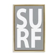 thumbnail image 1 of Stupell Industries Rustic Lodge Surf Word on Grey Gold Floating Frame Canvas Art, 17 x 25, by Jamie MacDowell, 1 of 8