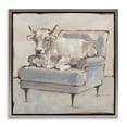 thumbnail image 1 of Stupell Industries Rustic Lodge White Cattle on Couch Gray Floating Frame Canvas Art, 18 x 18, by Ethan Harper, 1 of 7