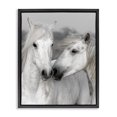 thumbnail image 1 of Stupell Industries Rustic Lodge White Horse Kiss Wildlife Black Floating Frame Canvas Art, 17 x 21, by Danita Delimont, 1 of 7