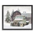 thumbnail image 1 of Stupell Industries Rustic Lodge Winter Rural Vintage Truck & Barn Black Floating Frame Canvas Art, 21 x 17, by Lori Deiter, 1 of 7