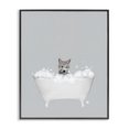 thumbnail image 1 of Stupell Industries Rustic Lodge Wolf Blue Bath Cute Black Framed Giclee Art, 16 x 20, by Leah Straatsma, 1 of 7