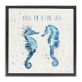 thumbnail image 1 of Stupell Industries Rustic Lodge You Me & Sea Quote Seahorse Black Floating Frame Canvas Art, 18 x 18, by Anne Tavoletti, 1 of 7