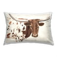 thumbnail image 1 of Stupell Industries Rustic Longhorn Cow Decorative Printed Throw Pillow, 14 x 20, 1 of 5
