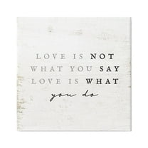 Stupell Industries Rustic Love Phrase Inspirational Painting Gallery Wrapped Canvas Print Wall Art, 17 x 17