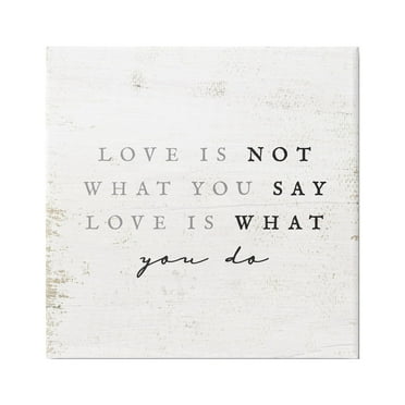 Stupell Industries Rustic Love Phrase Inspirational Painting Gallery Wrapped Canvas Print Wall Art, 17 x 17