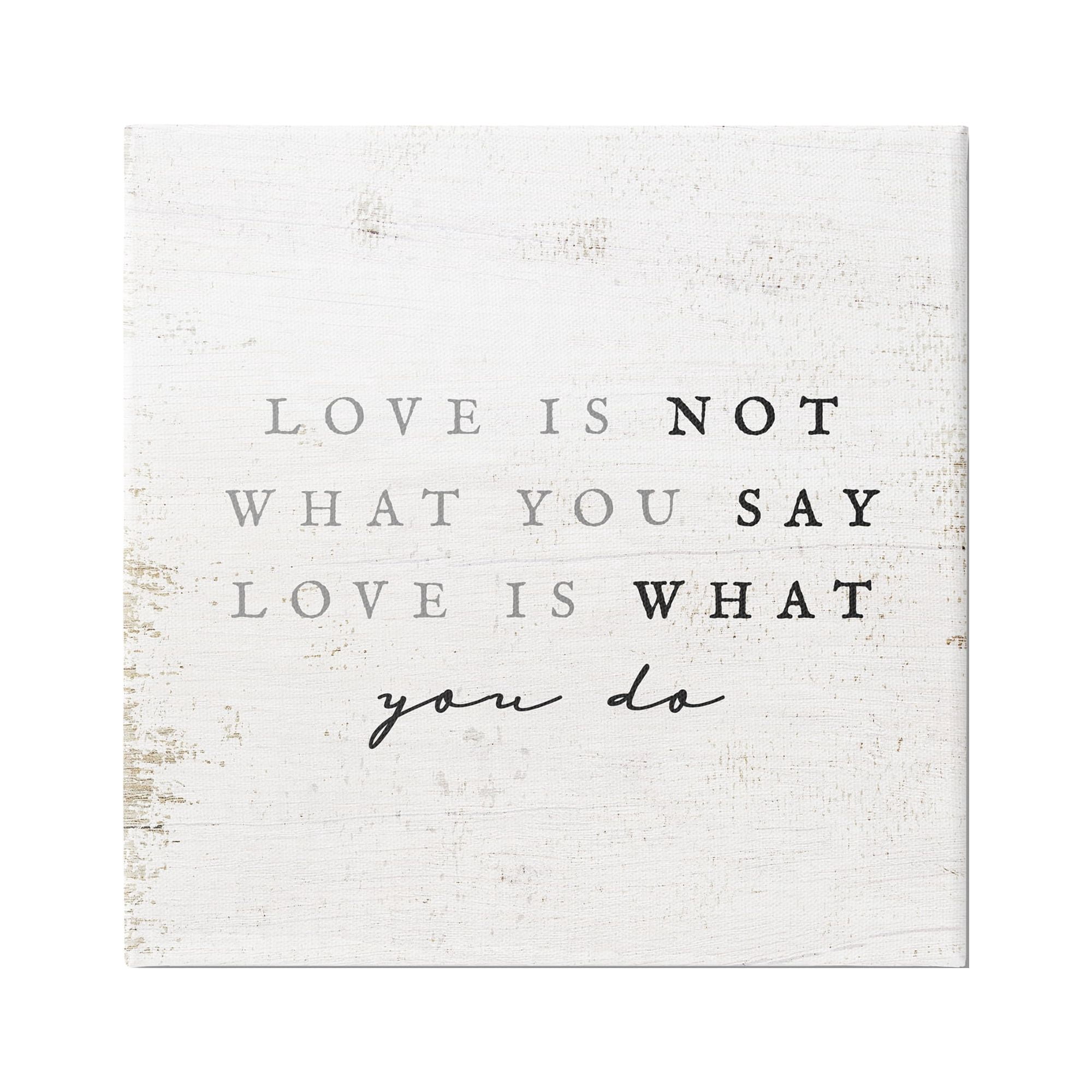 Stupell Industries Rustic Love Phrase Inspirational Painting Gallery Wrapped Canvas Print Wall Art, 30 x 30