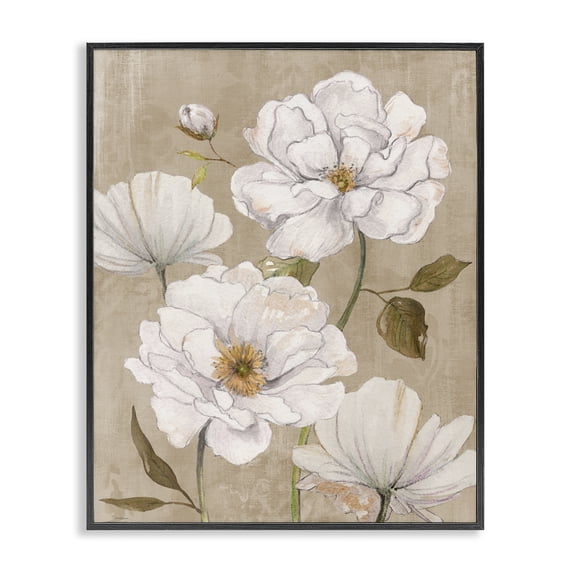 Stupell Industries Traditional Rustic Magnolia Blooms Black Framed Giclee Art, 11 x 14, by Carol Robinson