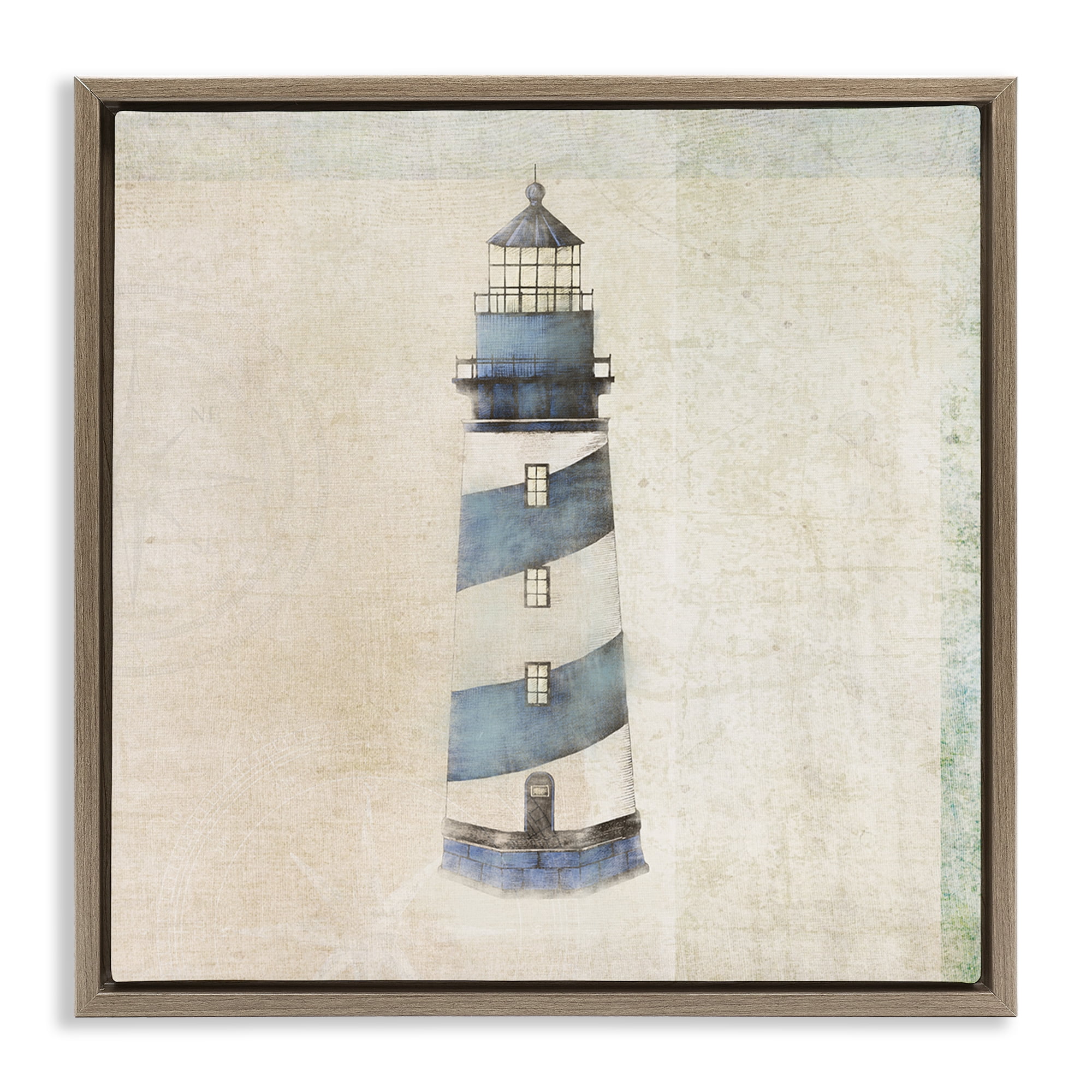 Stupell Industries Rustic Maritime Lighthouse Nautical & Beach Painting ...