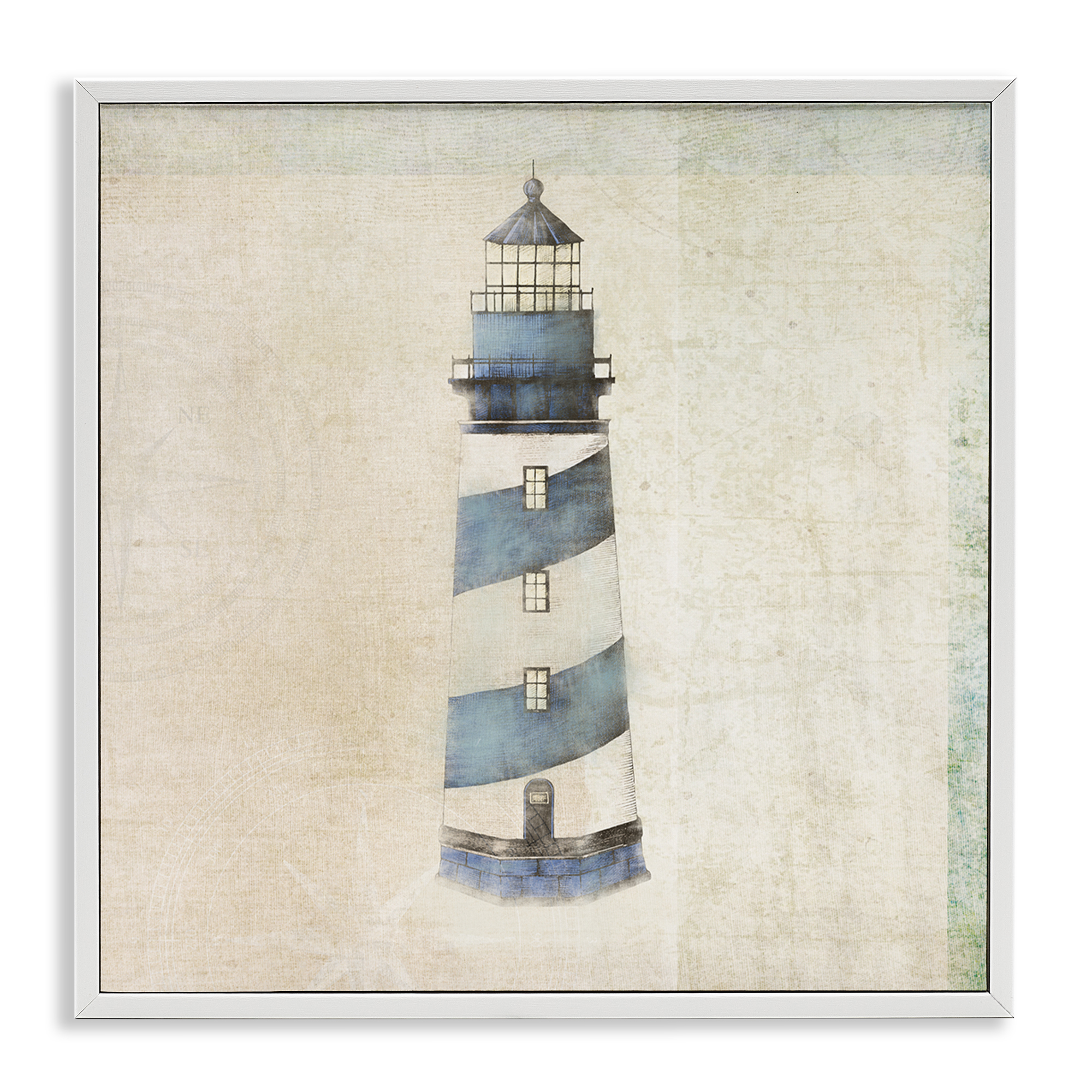 Stupell Industries Rustic Maritime Lighthouse Nautical & Beach Painting ...