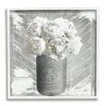 thumbnail image 1 of Stupell Industries Rustic Mason Jar White Peonies Flowers Grain Pattern , 24 x 24, Design by Mindy Sommers, 1 of 6