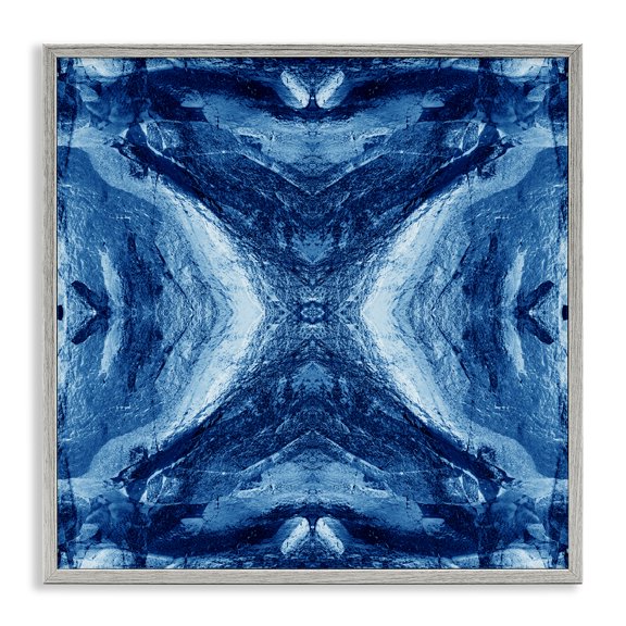 Stupell Industries Rustic Mirrored Motif Abstract Painting Gray Framed Art Print Wall Art, 12 x 12