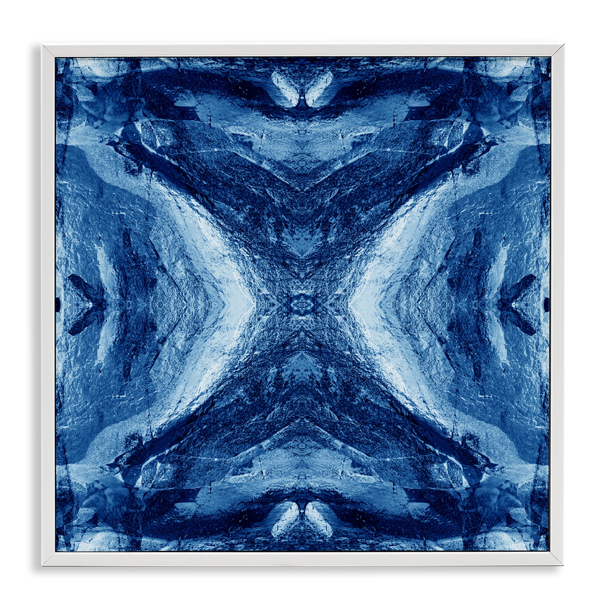 Stupell Industries Rustic Mirrored Motif Abstract Painting White Framed Art Print Wall Art, 24 x 24