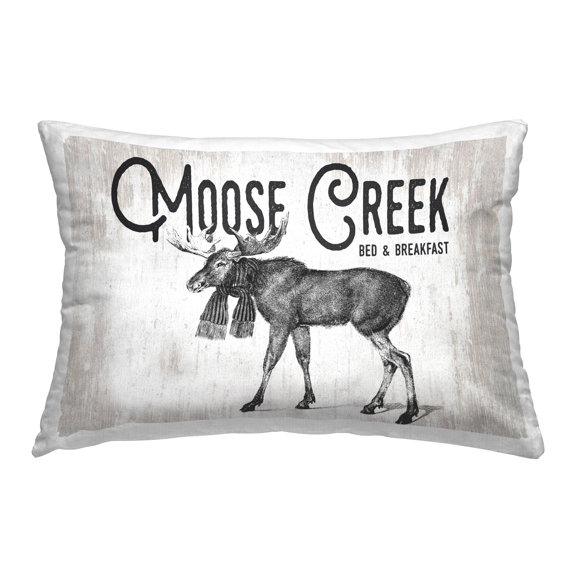 Stupell Industries Rustic Moose Creek Decorative Printed Throw Pillow, 14 x 20