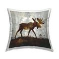 thumbnail image 1 of Stupell Industries Rustic Moose Woodland Animal Printed Throw Pillow Design by Carl Colburn, 1 of 6