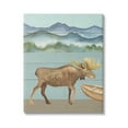 thumbnail image 1 of Stupell Industries Rustic Moose at Lake Animals & Insects Painting Gallery Wrapped Canvas Print Wall Art, 16 x 20, 1 of 8