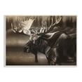thumbnail image 1 of Stupell Industries Rustic Moose in Shadows Deep Forest Portrait Animals & Insects Drawing Unframed Art Print Wall Art, 10 x 15, 1 of 5