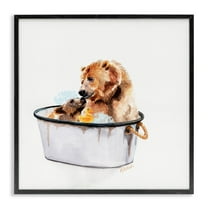 Stupell Industries Rustic Mother Bear and Cub in Bubble Bath Designed by Jennifer Redstreake