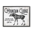 thumbnail image 1 of Stupell Industries Rustic Mountain Lodge Vintage Moose Cabin Sign Graphic Art Black Framed Art Print Wall Art, Design by Lettered and Lined, 1 of 5