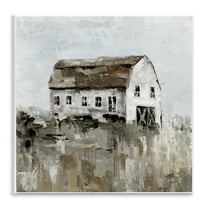 Stupell Industries Rustic Muted Farmhouse Landscape & Nature Painting Unframed Art Print Wall Art, 12 x 12