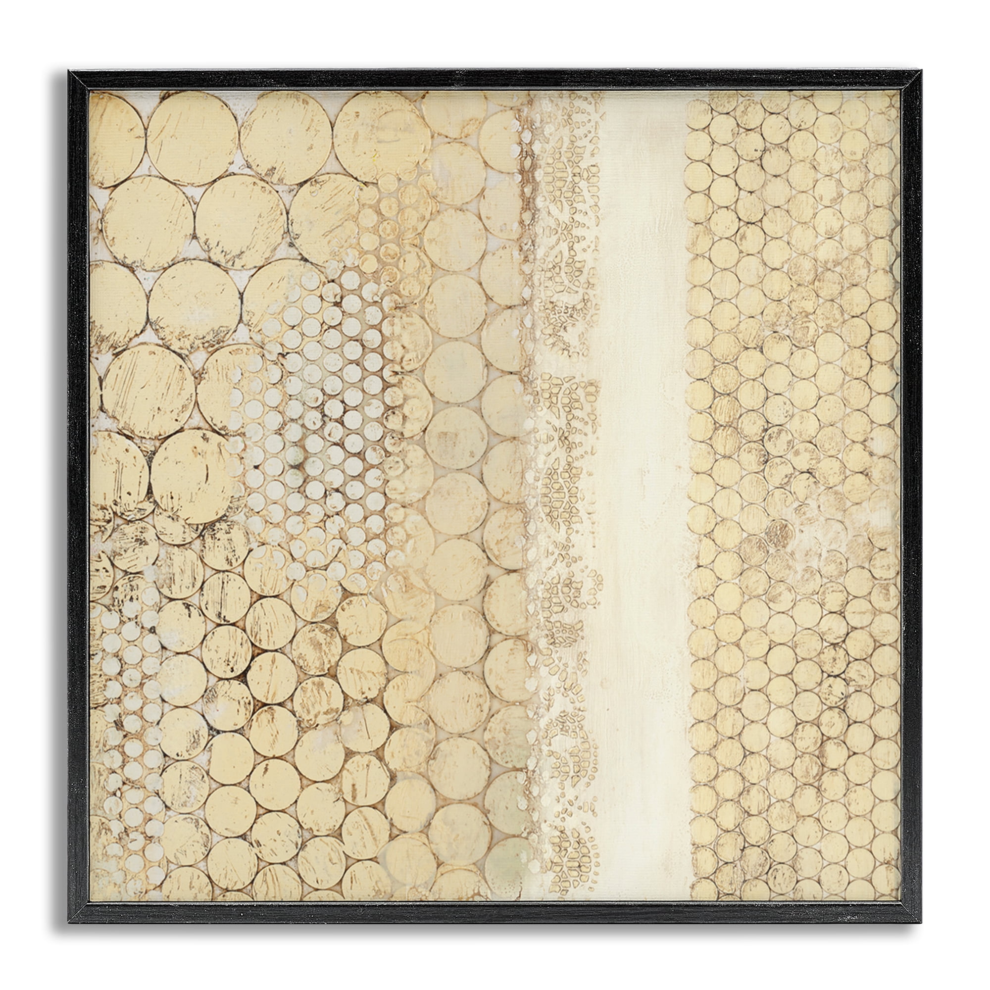 Stupell Industries Rustic Natural Pattern Abstract Painting Gray Framed Art Print Wall Art, 12 x 12