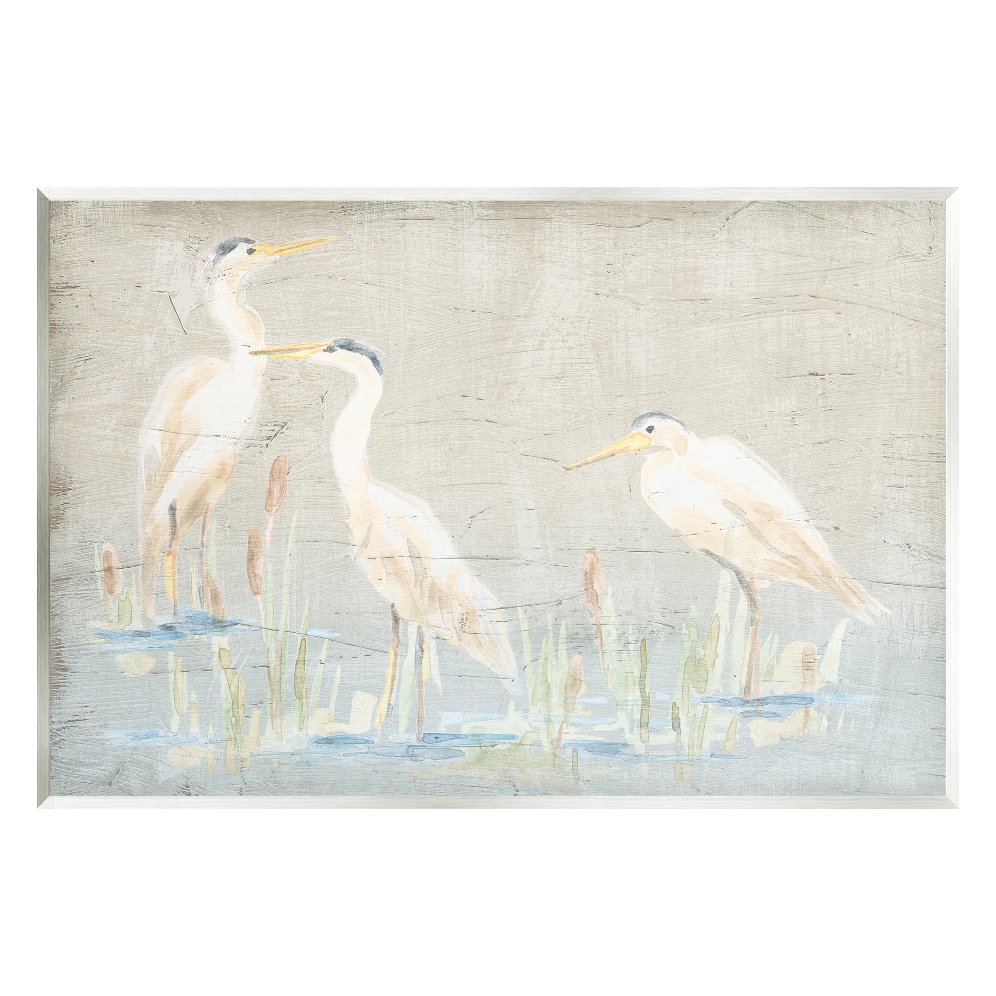 Stupell Industries Rustic Nautical Herons Animals & Insects Painting Unframed Art Print Wall Art, 15 x 10