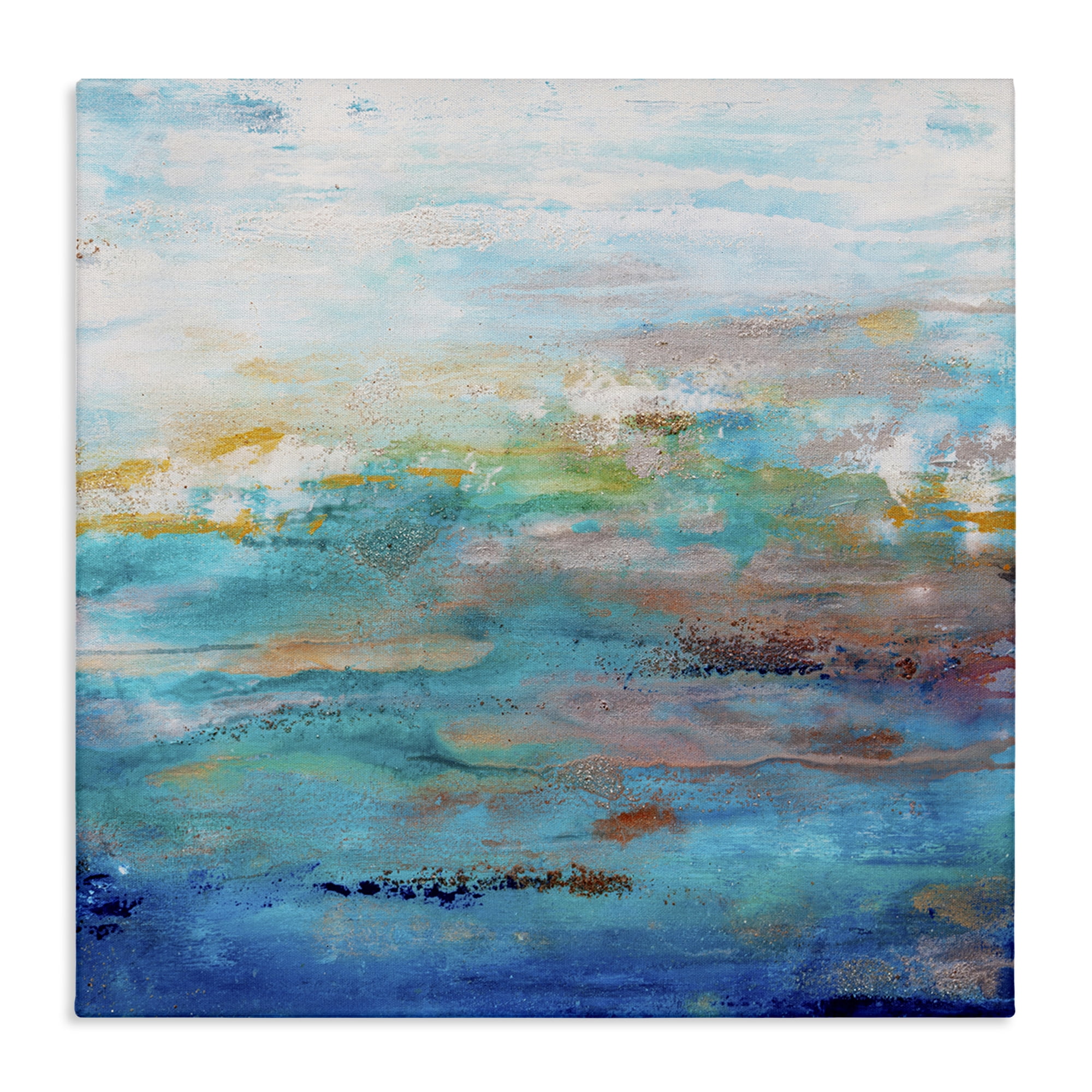 Stupell Industries Rustic Nautical Painting Abstract Painting Wrapped Canvas Art Print Wall Art, 17 x 17
