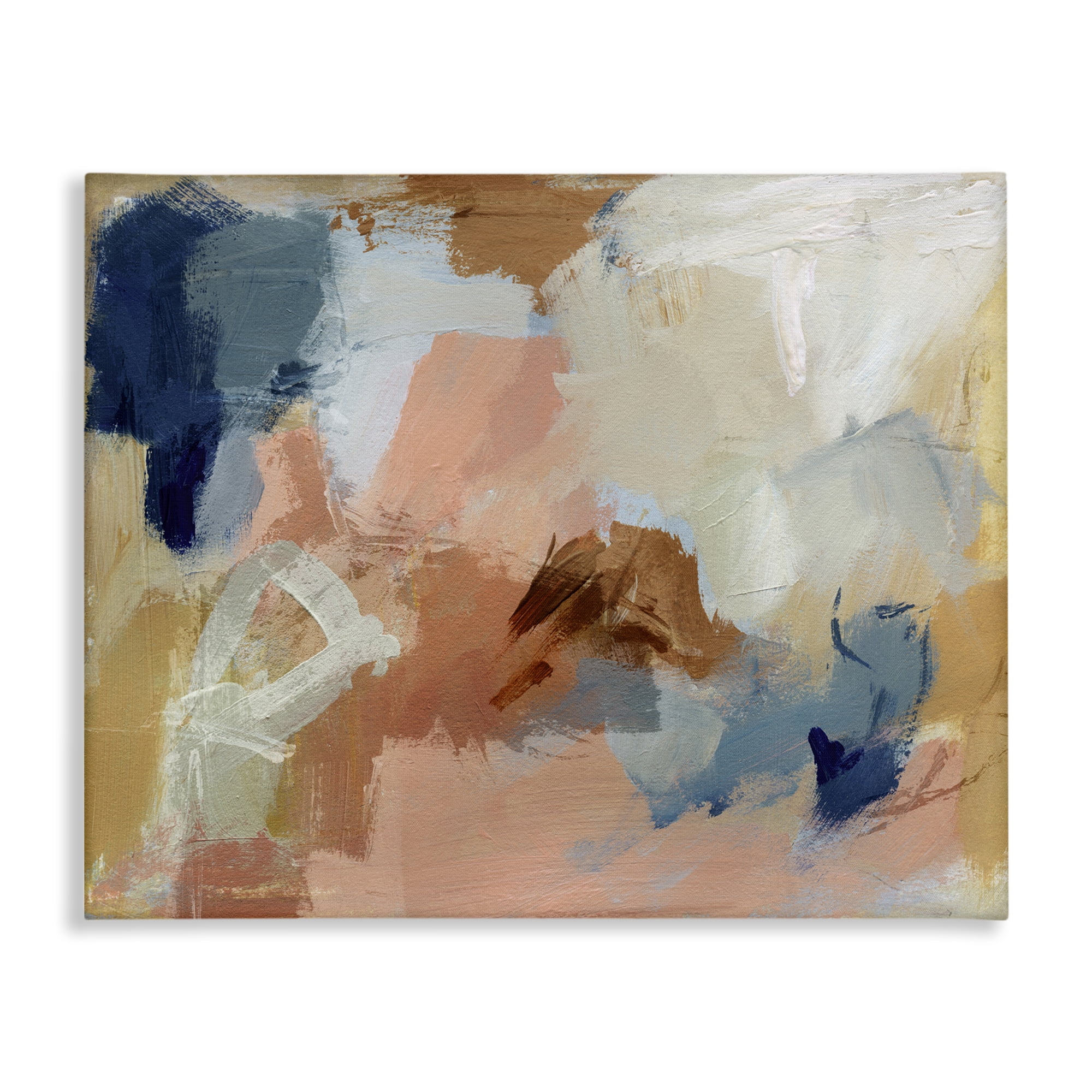 Stupell Industries Rustic Neutrals Painting Abstract Painting Wrapped Canvas Art Print Wall Art, 30 x 24