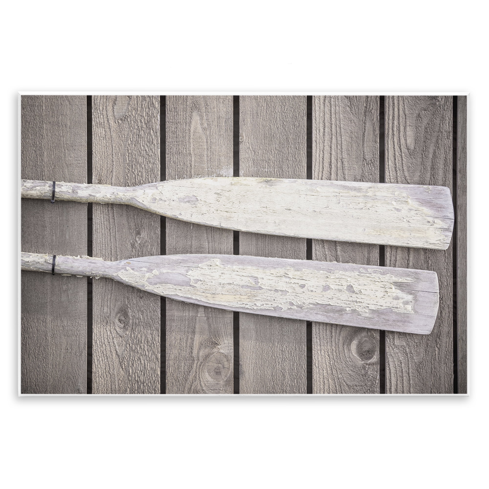 Stupell Industries Rustic Oars Pair Nautical & Beach Photography Unframed Art Print Wall Art, 19 x 13