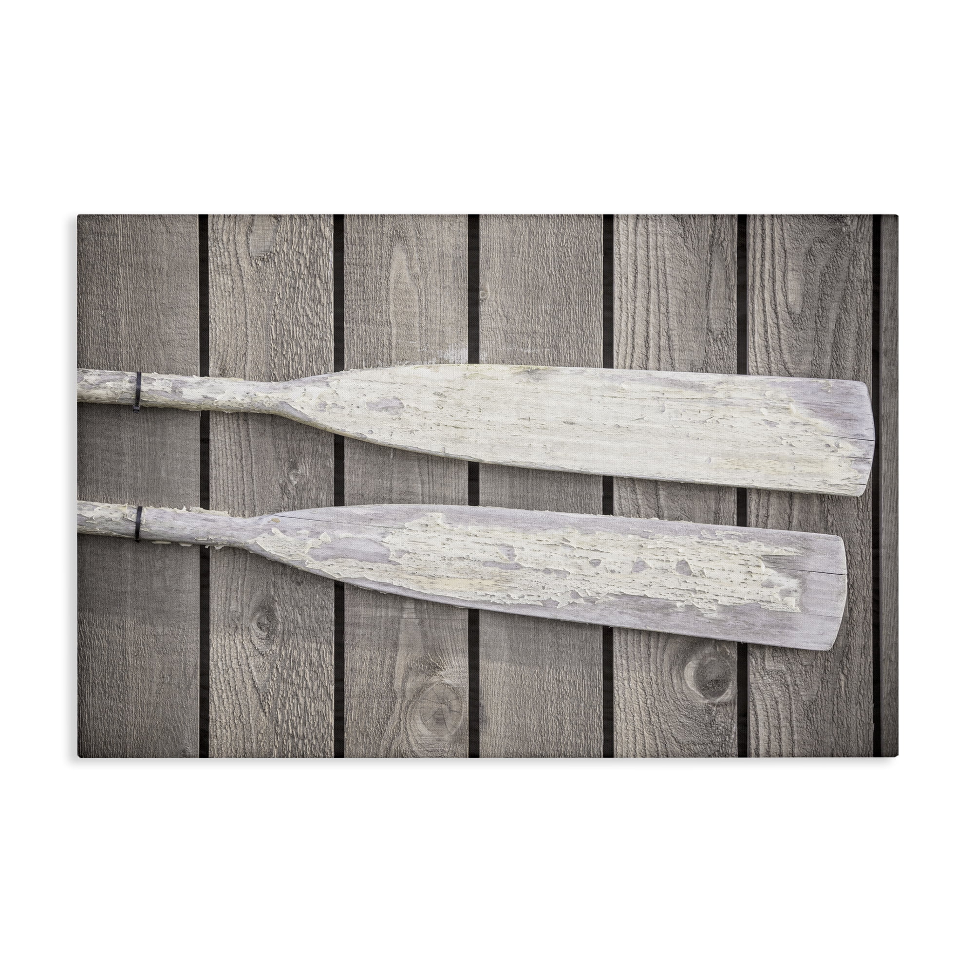 Stupell Industries Rustic Oars Pair Nautical & Beach Photography Wrapped Canvas Art Print Wall Art, 36 x 24