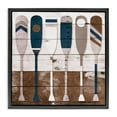 thumbnail image 1 of Stupell Industries Rustic Ocean Paddle Ores Nature Painting Black Floater Framed Canvas Art Print Wall Art, 18 x 18, 1 of 9